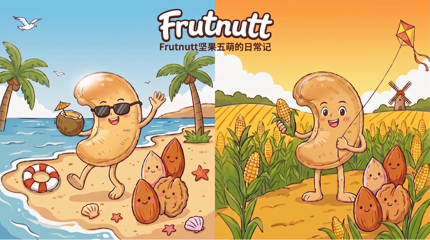 Maskot Frutnutt — Lima Kacang Petualang